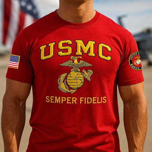 Premium USMC T-Shirt, 250th Anniversary Marine Corps Shirt, Gifts For Marine Veteran, Gifts On Father's Day, Veterans Day.