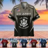 Premium Camo Soldiers Multiservice US Veteran Hawaii Shirt