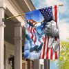 US Army Veteran Custom Name American Flag, Gift For US Veteran Garden Flag - House Flag VPVC103301
