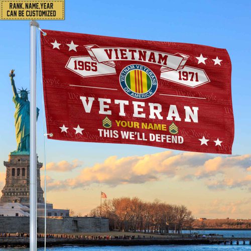 Premium Personalized Vietnam Veteran Grommet Flag, Gift For Vietnam Veteran, Gift For Veterans Day, Memorial Day, Father's Day VPVC104306