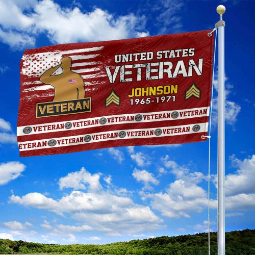 Premium Custom US Veteran Grommet Flag VPVC109207, Gifts For US Veteran, Best Gifts On Father's Day, Armed Forces Day, Independence Day, Veterans Day.