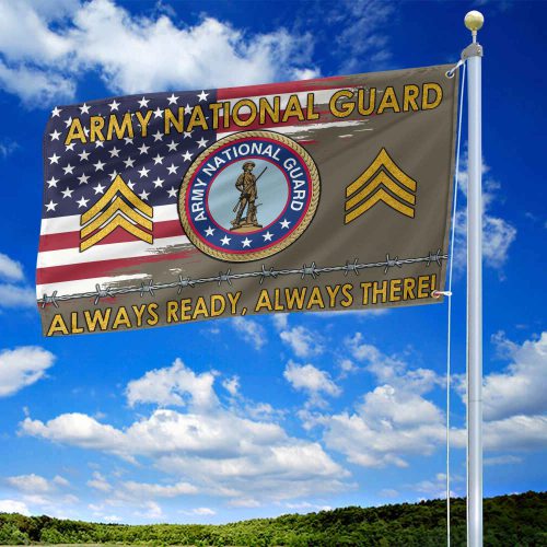 Unique Custom Name, Rank US Army National Guard Grommet Flag VPVC109608, Gifts For Army National Guard Veteran, Gifts For Dad, For Husband, Best Gifts On Father's Day, Independence Day, Veterans Day.