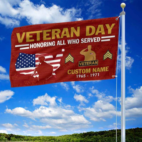 Premium Custom US Veteran Grommet Flag VPVC105607, Gifts For US Veteran, Gifts For Dad, For Husband, Best Gifts On Father's Day, Armed Forces Day, Independence Day, Veterans Day.