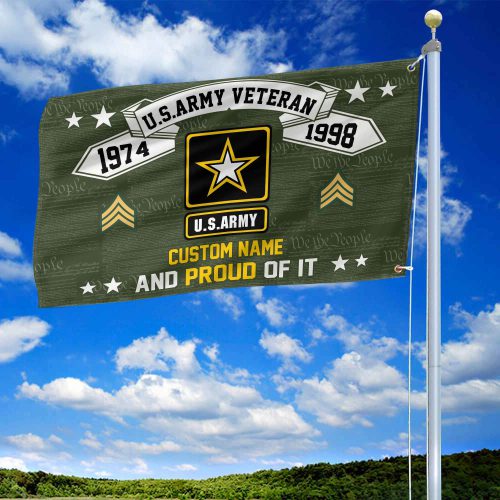 Unique Custom Name, Rank, Year US Army Grommet Flag VPVC107001, Gifts For Army Veteran, Gifts For Dad, For Husband, Best Gifts On Father's Day, Independence Day, Veterans Day.