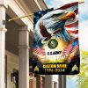US Army Veteran Custom Name American Flag, Gift For US Veteran Garden Flag - House Flag VPVC103301