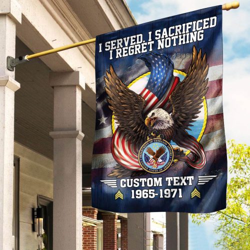 Premium Custom US Veteran Flag VPVC110607, Gift For US Veteran, American Flag, Patriotic Flag, Garden Flag, House Flag