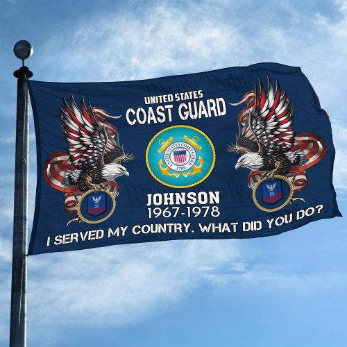 Premium Custom USCG Grommet Flag VPVC108405, Gifts For Coast Guard Veteran, Gifts For Dad, For Husband, Best Gifts On Father's Day, Armed Forces Day, Independence Day, Veterans Day.