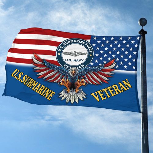 Premium US Submarine Grommet Flag CPVC230710, Best Gifts On Father's Day, Independence Day, Veterans Day.