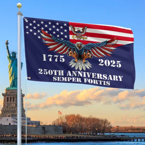 Premium US Navy Grommet Flag VPVC120003, 250th Anniversary Navy Flag, Gifts For Navy Veteran, Best Gifts On Father's Day, Veterans Day.