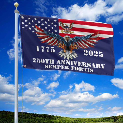Premium US Navy Grommet Flag VPVC120003, 250th Anniversary Navy Flag, Gifts For Navy Veteran, Best Gifts On Father's Day, Veterans Day.