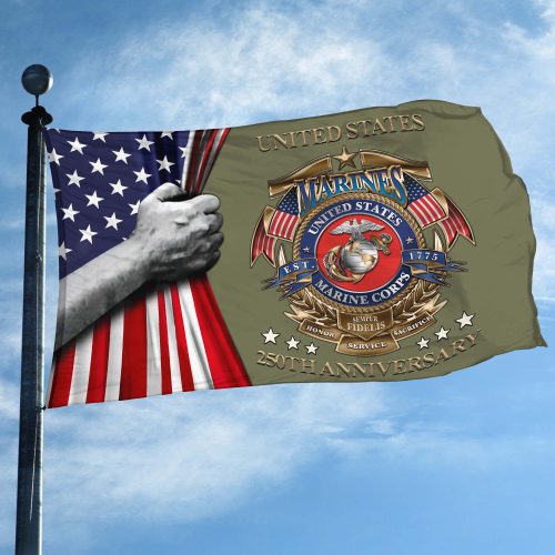 Premium USMC Grommet Flag VPVC120037, 250th Anniversary Marine Corps Flag, Gifts For Marine Veteran, Best Gifts On Father's Day, Veterans Day.