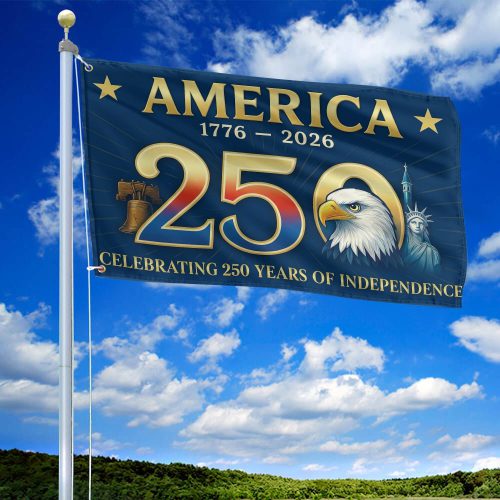 Premium America 250th Anniversary Grommet Flag VPVC120068, America 250th Flag, America 250th Birthday, Best Gifts On Independence Day, Veterans Day.