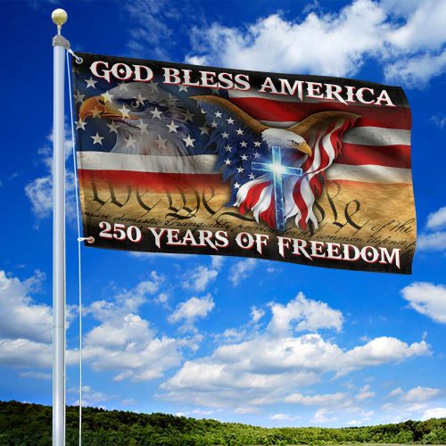 Premium America 250th Anniversary Grommet Flag VPVC120074, America 250th Flag, America 250th Birthday, Best Gifts On Independence Day, Veterans Day.