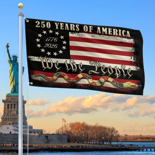 Premium America 250th Anniversary Grommet Flag VPVC120076, America 250th Flag, America 250th Birthday, Best Gifts On Independence Day, Veterans Day.