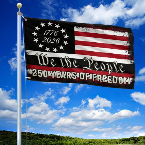 Premium America 250th Anniversary Grommet Flag VPVC120077, America 250th Flag, America 250th Birthday, Best Gifts On Independence Day, Veterans Day.
