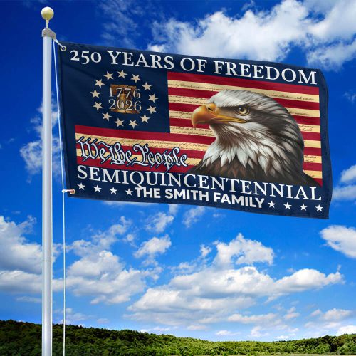 Premium Custom America 250th Anniversary Grommet Flag VPVC120078, America 250th Flag, America 250th Birthday, Best Gifts On Independence Day, Veterans Day.