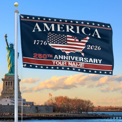 Premium Custom America 250th Anniversary Grommet Flag VPVC120085, America 250th Flag, America 250th Birthday, Best Gifts On Independence Day, Veterans Day.