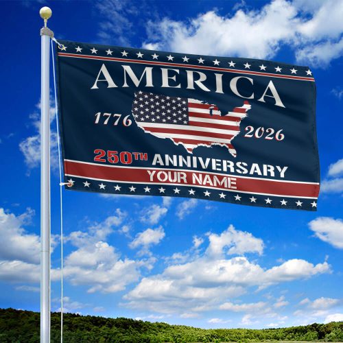 Premium Custom America 250th Anniversary Grommet Flag VPVC120085, America 250th Flag, America 250th Birthday, Best Gifts On Independence Day, Veterans Day.