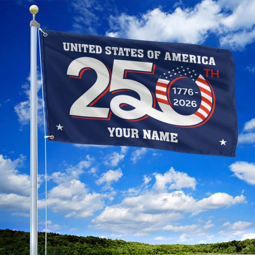 Premium Custom America 250th Anniversary Grommet Flag VPVC120087, America 250th Flag, America 250th Birthday, Best Gifts On Independence Day, Veterans Day.