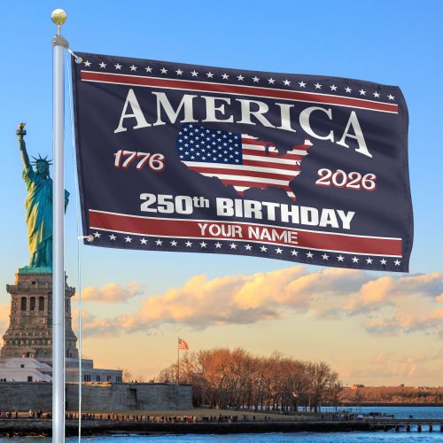 Premium Custom America 250th Anniversary Grommet Flag VPVC120088, America 250th Flag, America 250th Birthday, Best Gifts On Independence Day, Veterans Day.