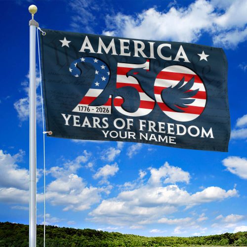 Premium Custom America 250th Anniversary Grommet Flag VPVC120089, America 250th Flag, America 250th Birthday, Best Gifts On Independence Day, Veterans Day.