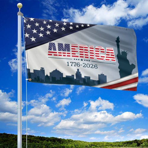 Premium America 250th Anniversary Grommet Flag VPVC120098, America 250th Flag, America 250th Birthday, Best Gifts On Independence Day, Veterans Day.