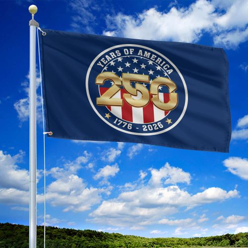 Premium America 250th Anniversary Grommet Flag VPVC120099, America 250th Flag, America 250th Birthday, Best Gifts On Independence Day, Veterans Day.
