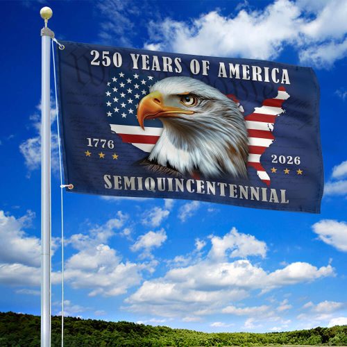 Premium America 250th Anniversary Grommet Flag VPVC120101, America 250th Flag, America 250th Birthday, Best Gifts On Independence Day, Veterans Day.