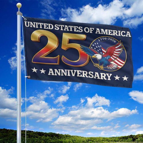Premium America 250th Anniversary Grommet Flag VPVC120103, America 250th Flag, America 250th Birthday, Best Gifts On Independence Day, Veterans Day.