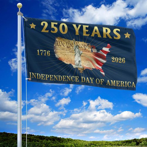 Premium America 250th Anniversary Grommet Flag VPVC120106, America 250th Flag, America 250th Birthday, Best Gifts On Independence Day, Veterans Day.