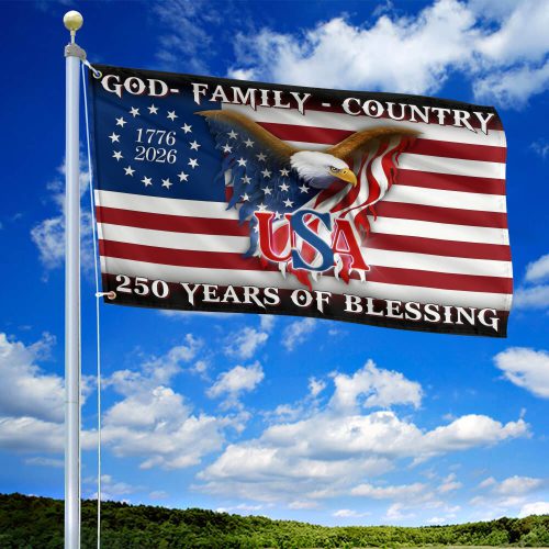 Premium America 250th Anniversary Grommet Flag VPVC120108, America 250th Flag, America 250th Birthday, Best Gifts On Independence Day, Veterans Day.