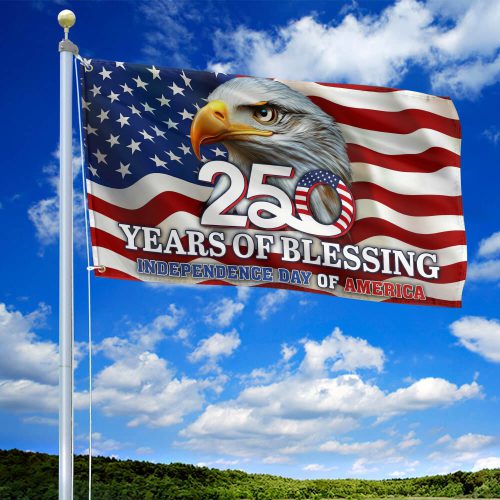 Premium America 250th Anniversary Grommet Flag VPVC120110, America 250th Flag, America 250th Birthday, Best Gifts On Independence Day, Veterans Day.