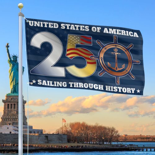 Premium America 250th Anniversary Grommet Flag VPVC120111, America 250th Flag, America 250th Birthday, Best Gifts On Independence Day, Veterans Day.