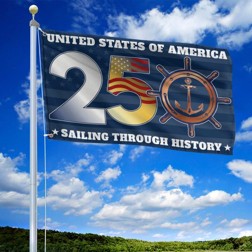 Premium America 250th Anniversary Grommet Flag VPVC120111, America 250th Flag, America 250th Birthday, Best Gifts On Independence Day, Veterans Day.