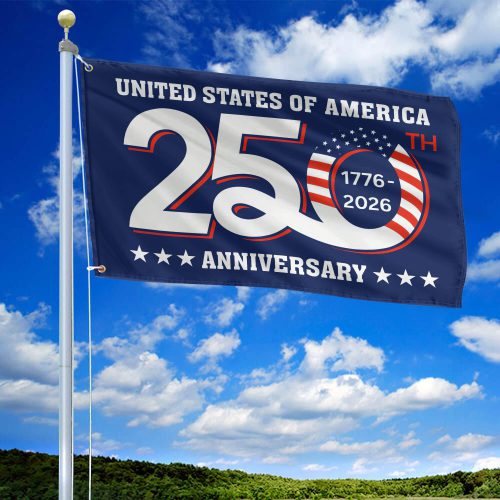 Premium America 250th Anniversary Grommet Flag CPVC030310, Gifts For US Veteran, Best Gifts For Independence Day, Veterans Day.
