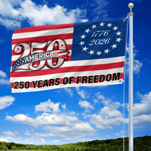 Premium America 250th Anniversary Grommet Flag VPVC120120, America 250th Flag, America 250th Birthday, Best Gifts On Independence Day, Veterans Day.
