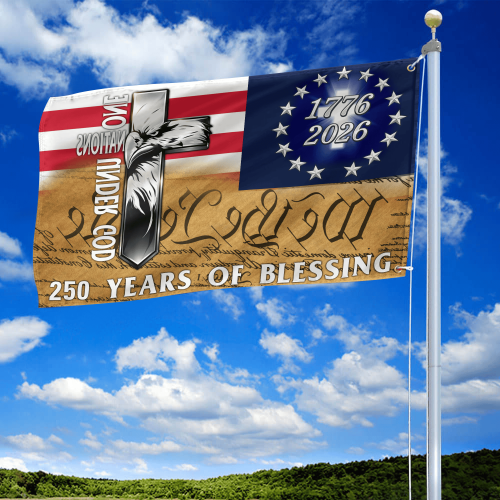Premium America 250th Anniversary Grommet Flag VPVC120126, America 250th Flag, America 250th Birthday, Best Gifts On Independence Day, Veterans Day.