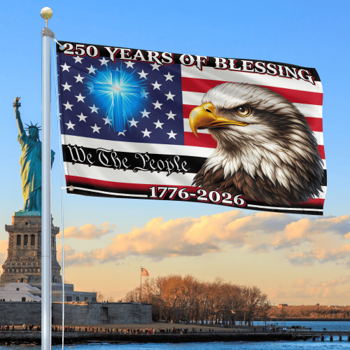 Premium America 250th Anniversary Grommet Flag VPVC120127, America 250th Flag, America 250th Birthday, Best Gifts On Independence Day, Veterans Day.
