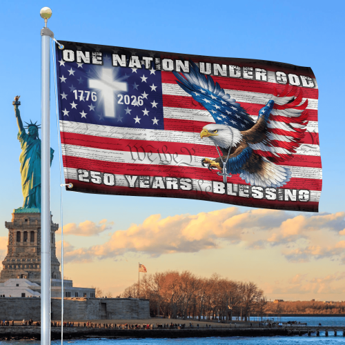 Premium America 250th Anniversary Grommet Flag VPVC120128, America 250th Flag, America 250th Birthday, Best Gifts On Independence Day, Veterans Day.