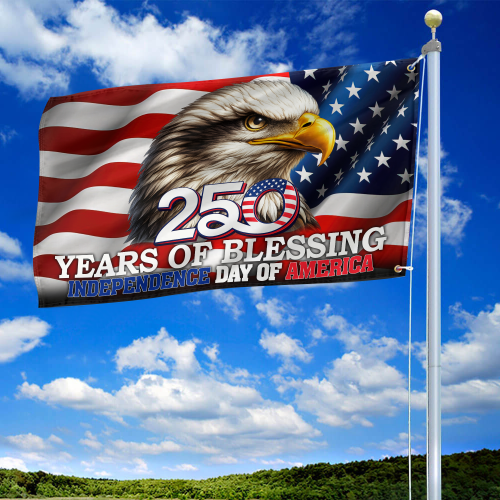 Premium America 250th Anniversary Grommet Flag VPVC120130, America 250th Flag, America 250th Birthday, Best Gifts On Independence Day, Veterans Day.