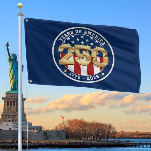 Premium America 250th Anniversary Grommet Flag VPVC120131, America 250th Flag, America 250th Birthday, Best Gifts On Independence Day, Veterans Day.