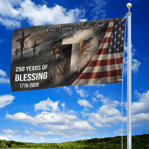 Premium America 250th Anniversary Grommet Flag VPVC120133, America 250th Flag, America 250th Birthday, Best Gifts On Independence Day, Veterans Day.