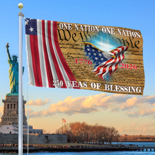 Premium America 250th Anniversary Grommet Flag VPVC120132, America 250th Flag, America 250th Birthday, Best Gifts On Independence Day, Veterans Day.