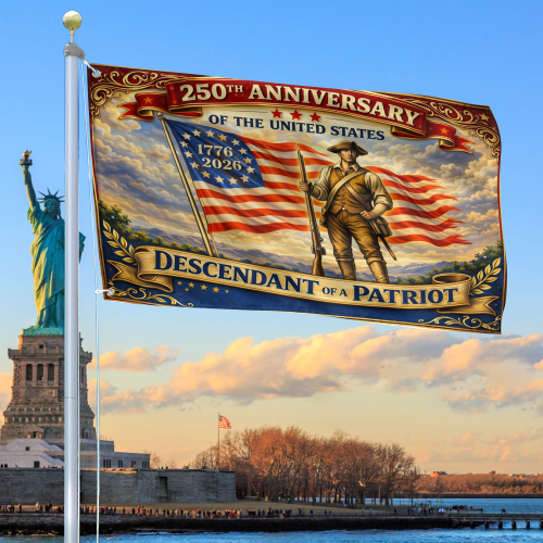 Premium America 250th Anniversary Grommet Flag VPVC120135, America 250th Flag, America 250th Birthday, Best Gifts On Independence Day, Veterans Day.
