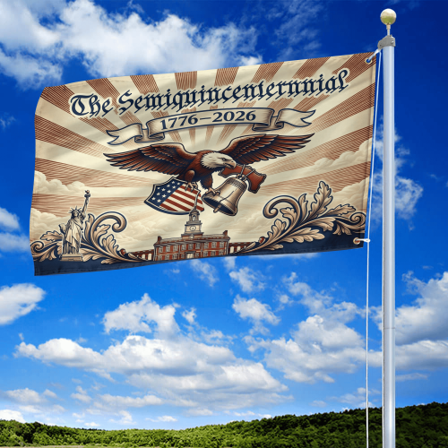 Premium America 250th Anniversary Grommet Flag VPVC120142, America 250th Flag, America 250th Birthday, Best Gifts On Independence Day, Veterans Day.