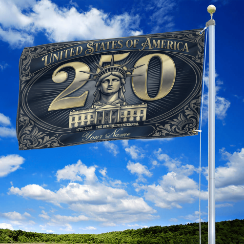 Premium America 250th Anniversary Grommet Flag VPVC120145, America 250th Flag, America 250th Birthday, Best Gifts On Independence Day, Veterans Day.