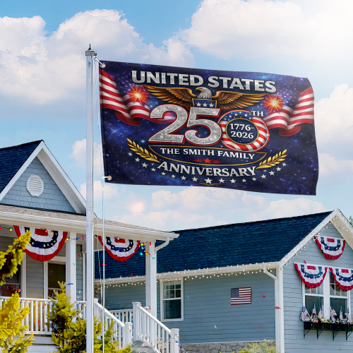 Premium Custom America 250th Anniversary Grommet Flag VPVC120159, America 250th Flag, America 250th Birthday, Best Gifts On Independence Day, Veterans Day.
