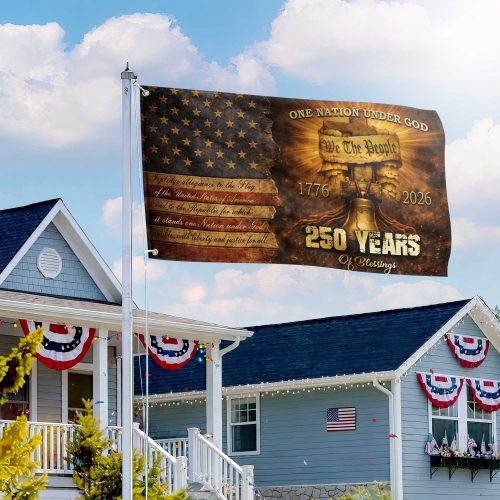 Premium America 250th Anniversary Grommet Flag VPVC120165, America 250th Flag, America 250th Birthday, Best Gifts On Independence Day, Veterans Day.
