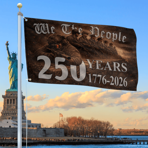 Premium America 250th Anniversary Grommet Flag VPVC120171, America 250th Flag, America 250th Birthday, Best Gifts On Independence Day, Veterans Day.