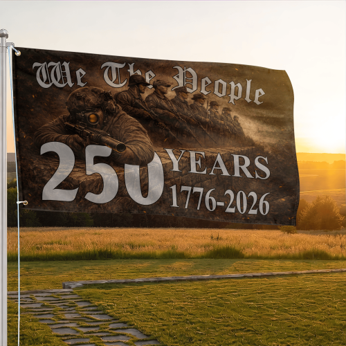 Premium America 250th Anniversary Grommet Flag VPVC120171, America 250th Flag, America 250th Birthday, Best Gifts On Independence Day, Veterans Day.